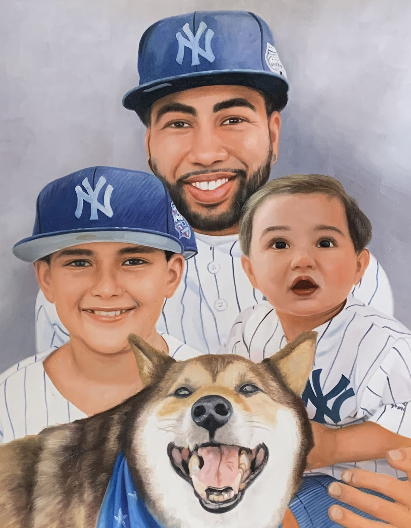 custom hand painted pet portrait for dog